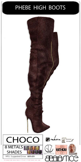 Baiastice_Phebe High Boots-Choco
