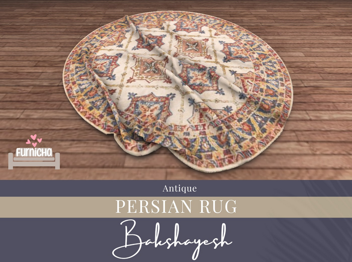 Furnicha - Antique Persian Bakshayesh Round Rug