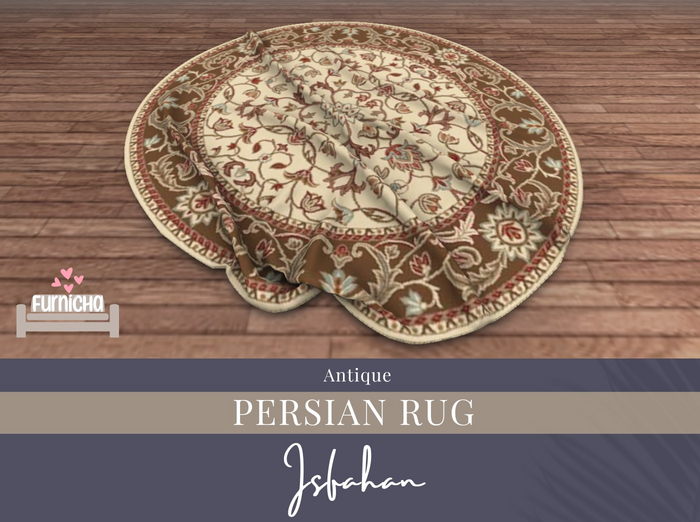 Furnicha - Antique Persian Isfahan Round Rug