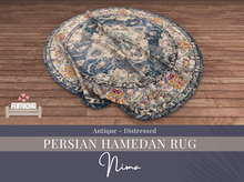 Furnicha - Distressed Antique Persian Hamadan Round Rug - Nima