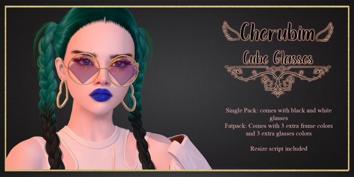 ~Cherubim~ Cube Glasses Gold
