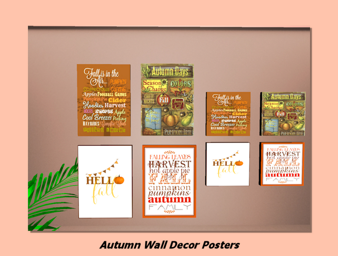 Autumn Wall Decor Posters-full perm textures