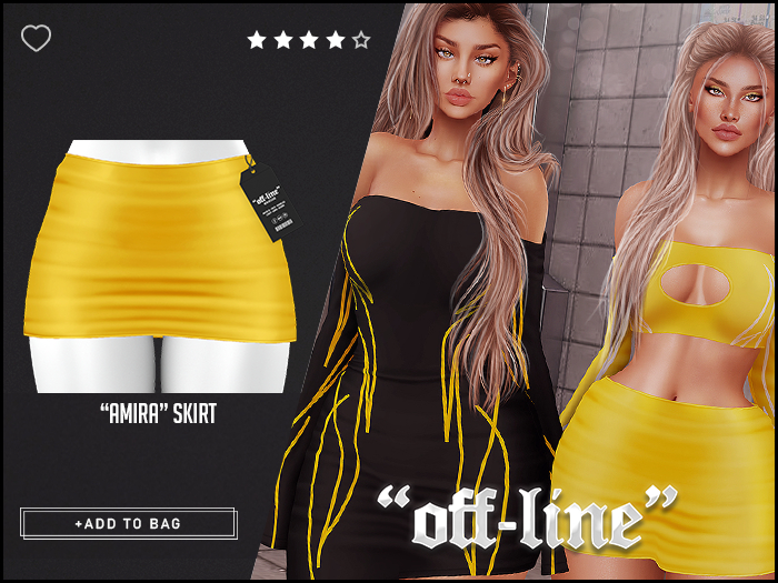 "Off-Line" x "Amira" Skirt / Lemon