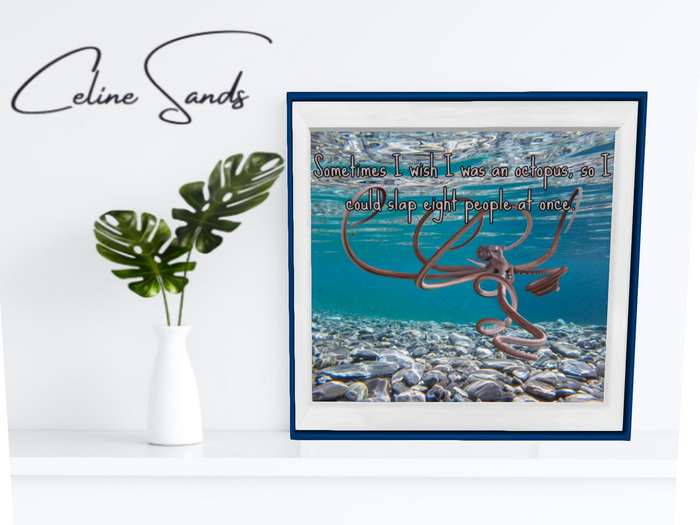 *Celine Sands* Octopus _ Matted Frame