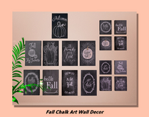 Fall Chalk Art Wall Decor Posters-full perm Autumn Art textures