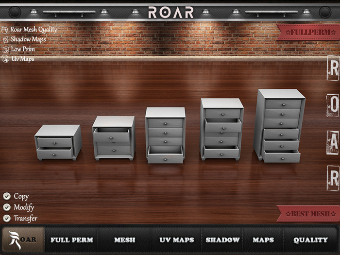 {::ROAR::} Fullperm Nightstand End Set #2153