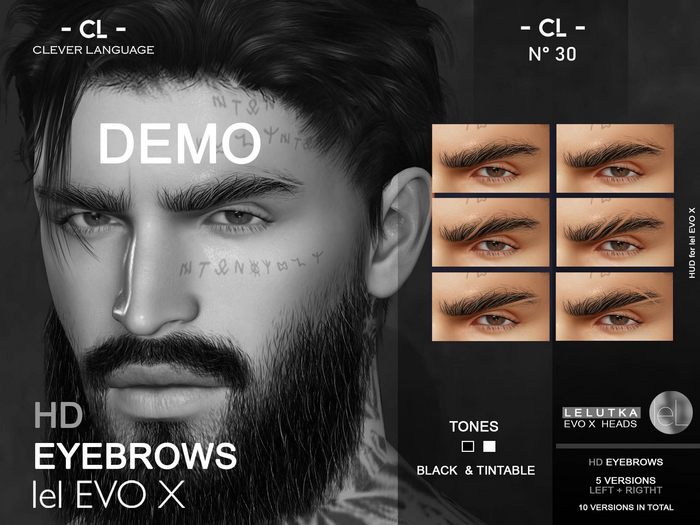 DEMO -[CL]- Lelutka HD Eyebrows #030