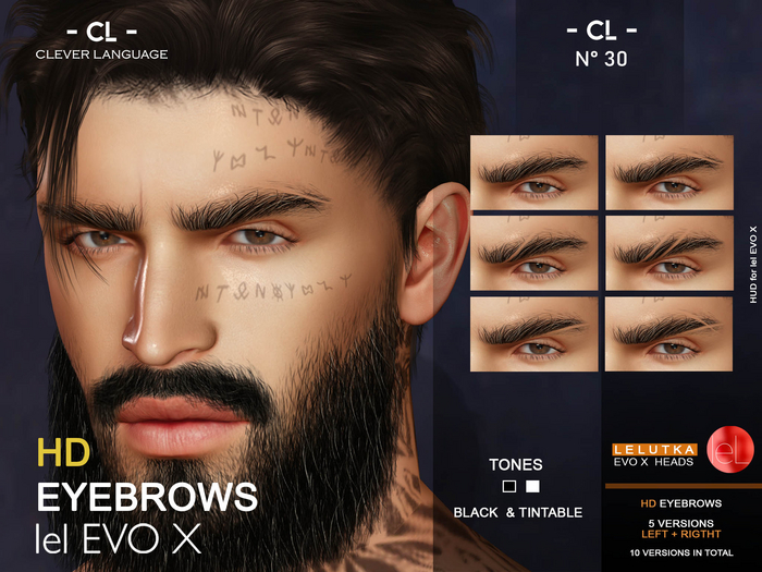-[CL]- Lelutka HD Eyebrows #030