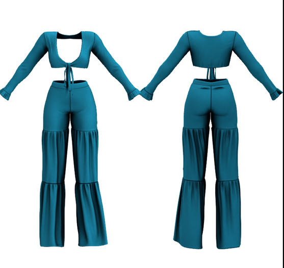 #UNIVERSA - Molly Pants - Cyan - ADULT