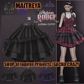 14. POISON ROUGE Katrina Skirt Black maitreya