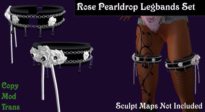 Rose PearlDrop Legband Set