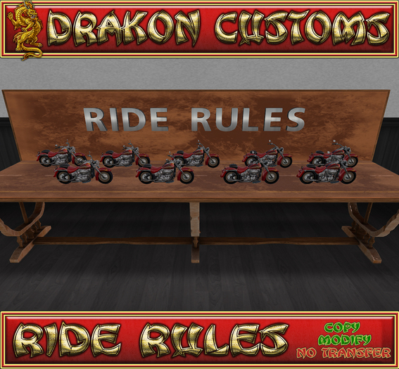 Ride Rules Antique Table