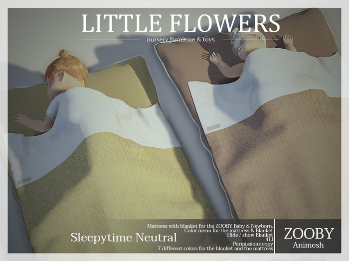 Blanket Sleepytime Neutral - Zooby