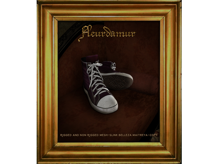 2 Pair of Sneakers Wine/Grunge/Dirty