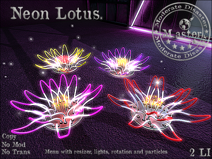 Neon Lotus (White) [Moderate Disaster]