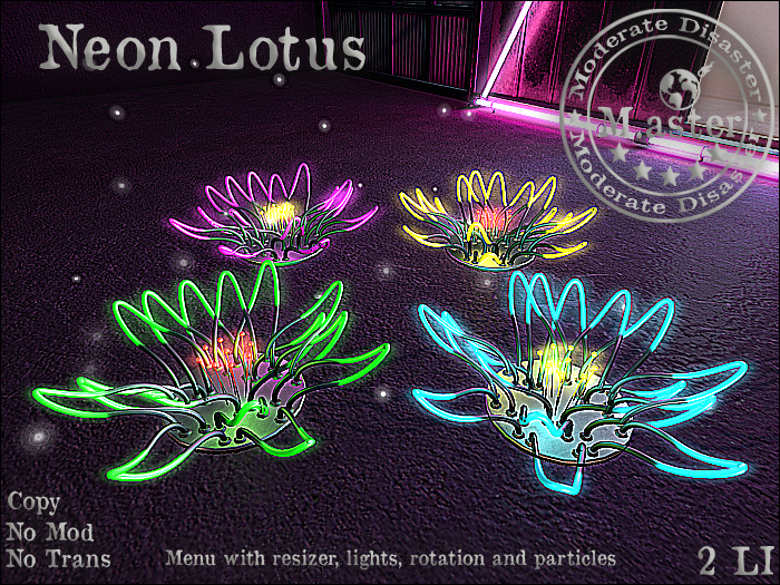 Neon Lotus (Black) [Moderate Disaster]