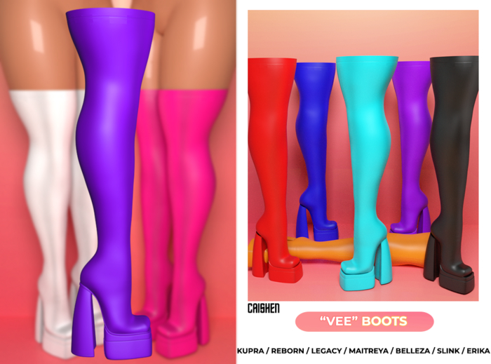 CAISHEN - "Vee" Boots (Violet) [UNPACKER]