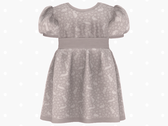 Bloom Spring Bunny Dress (Grey)