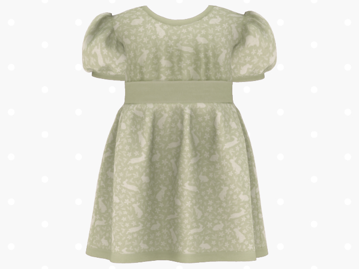 Bloom Spring Bunny Dress (Green)