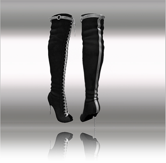 Second Life Marketplace - DEMO Over The Knee Lace Up Boots,Maitreya ...