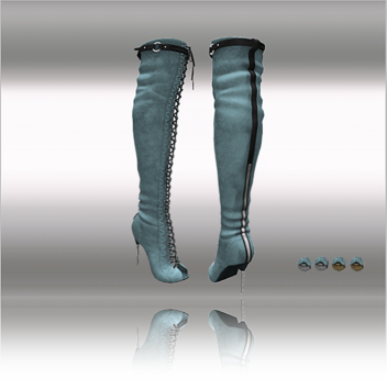 Second Life Marketplace - Over The Knee Lace Up Boots 32x Color HUD ...