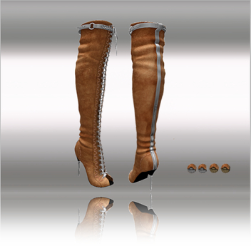 Second Life Marketplace - Over The Knee Lace Up Boots 32x Color HUD ...