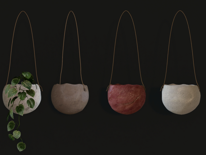 full perm wall pots w rope Li 1