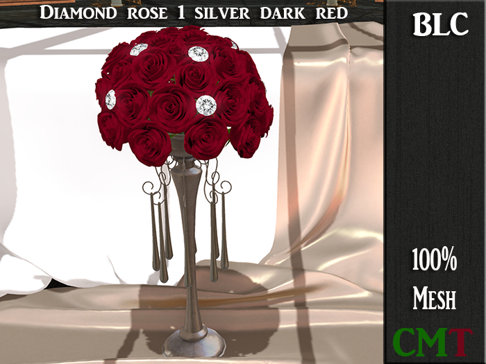 BLC Diamond Rose 1 silver dark red