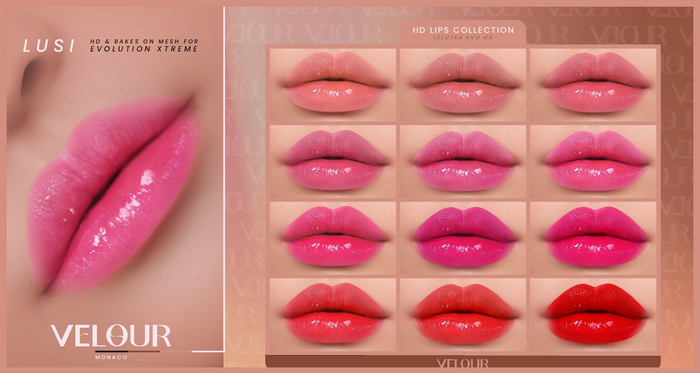VELOUR: "LUSI" LIPSTICK COLLECTION (DEMO)