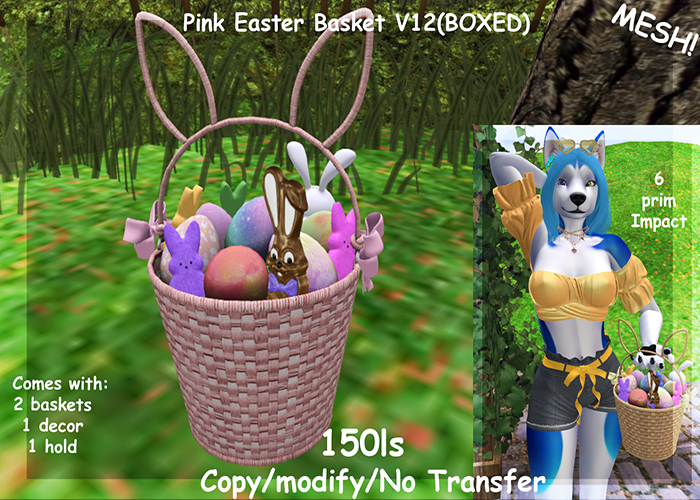 Pink Easter Basket V12(BOXED)