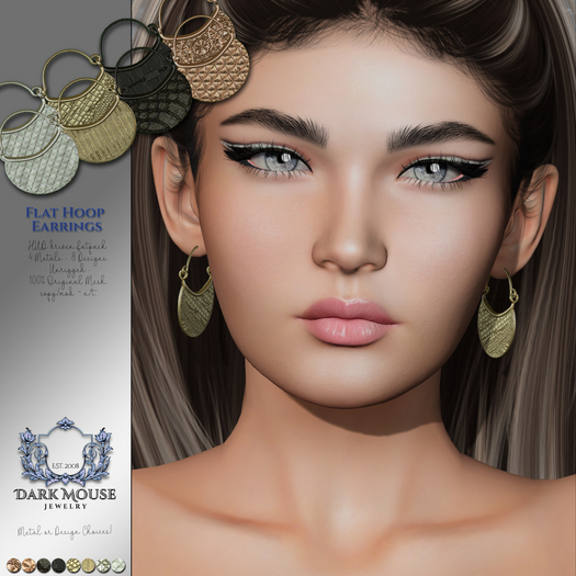 *DM* Flat Hoop Earrings