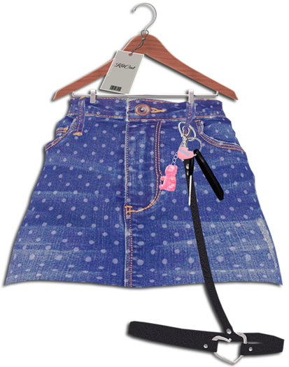 KitCat - HeartSick Skirt (Deep Ocean)