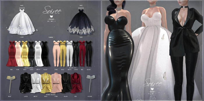 -Pixicat- Soiree.Gown - Light (Maitreya) RARE
