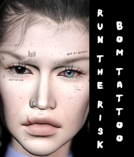 PROFANATION Run The Risk EvoX BOM Face Tattoo