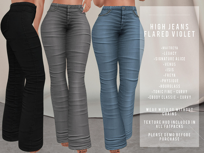 Tooty Fruity - High Jeans - Flared - Violet