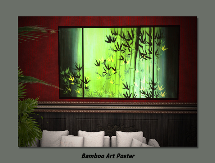 Wall Decor-Bamboo Art Poster -full perm texture