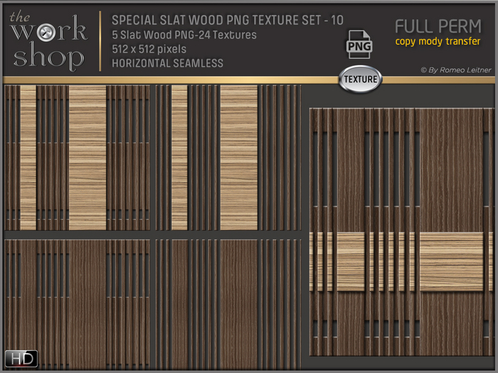 SPECIAL SLAT WOOD PNG TEXTURE SET - 10