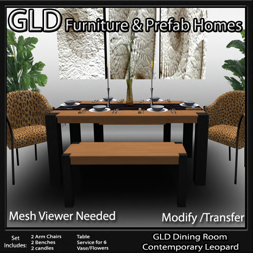 GLD Dining Room Contemporary Leopard