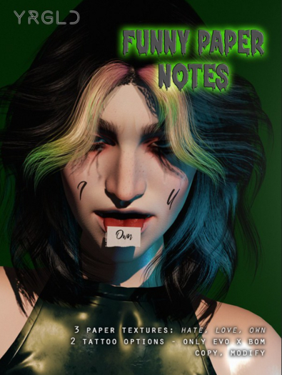 YRGLD // Funny paper notes - ADD ME