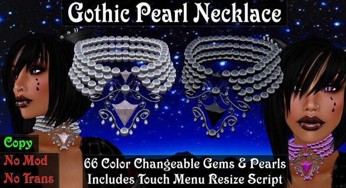 Gothic Pearl Necklace 1