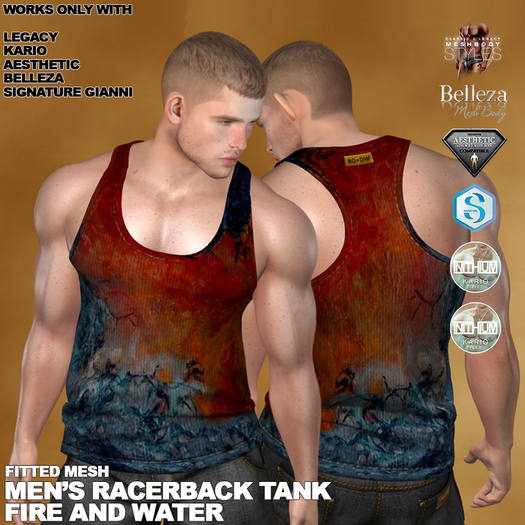 RGDW - Racerback Tank - Fire And Water