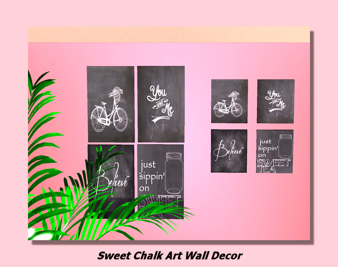 Sweet Chalk Art Wall Decor-full perm textures