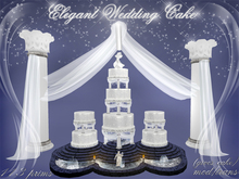 NOW REDUCED 75% OFF Elegant Wedding Cake - MOD/TRANS