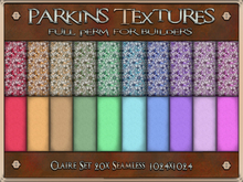 Parkins Textures - Claire Set - 20x Full Perm Seamless 1024 - Fabric, Gown, Pattern, Floral, Flowers, Clothing, Daisy