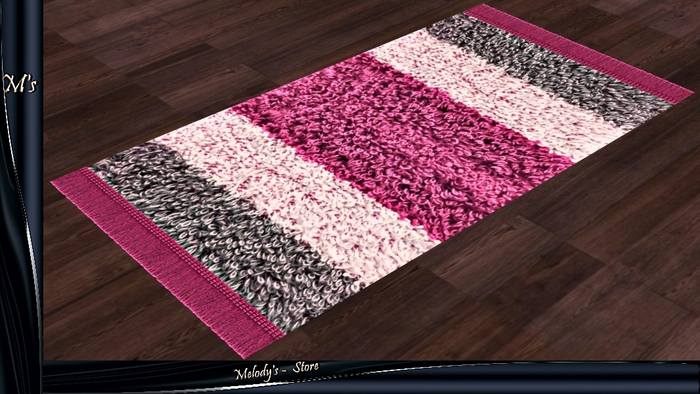 M's - Carpet - /Rug/ - pink and white