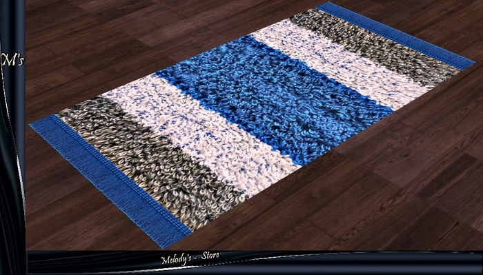 M's - Carpet - /Rug/ - blue and white