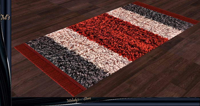 M's - Carpet - /Rug/ - red and white