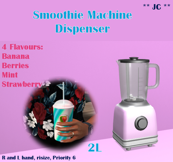 ** JC ** Milkshake Fruit Dispenser Pink