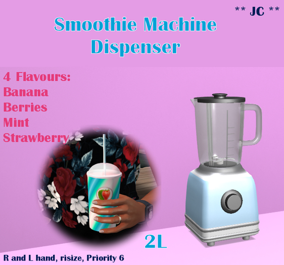 ** JC ** Milkshake Fruit Dispenser Blue