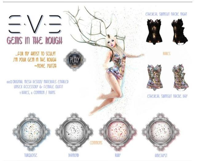 E.V.E Ethereal Swimsuit Nacre {Night} RARE